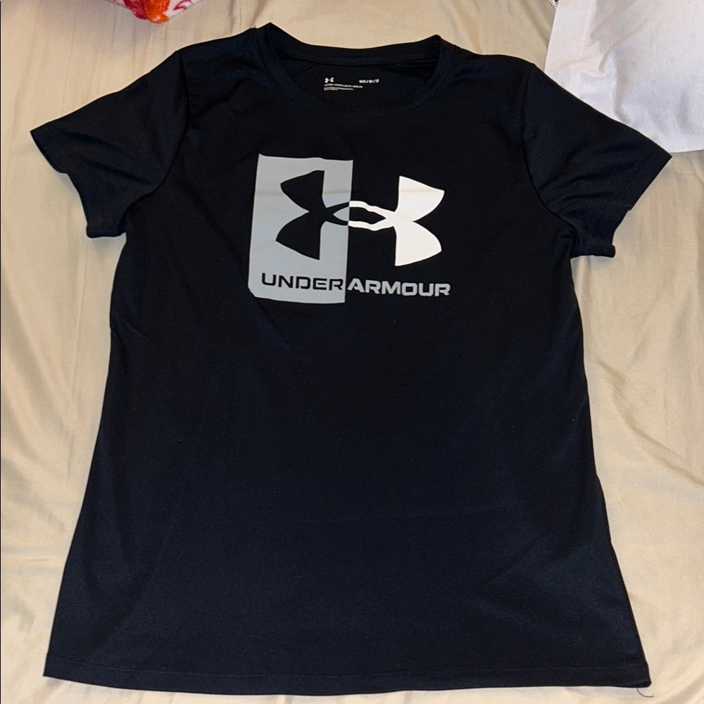 Under Armour Navy T-Shirt with Silver Logo